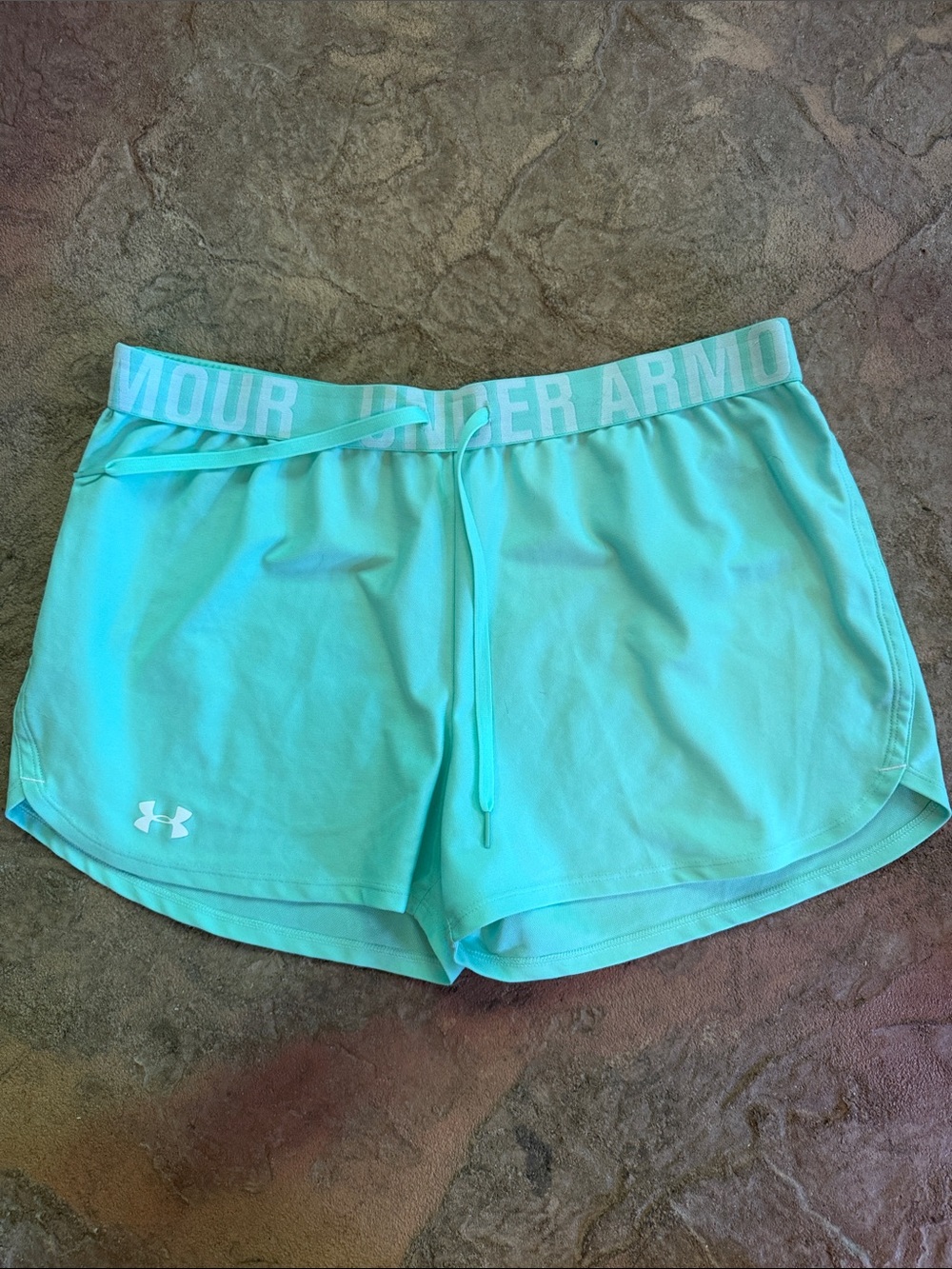 Under Armour Women's Aqua/Turquoise Elastic Waist Athletic Shorts